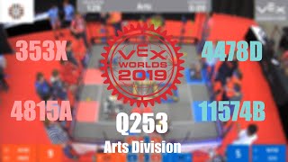 2019 VEX Robotics World Championships | Arts Q253 | 353X 4815A vs 4478D 11574B