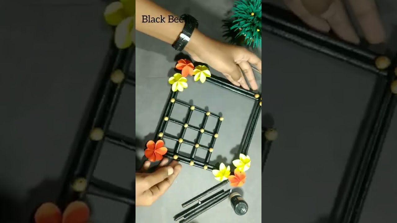 Beautiful Wall Hanging Paper Craft Paper Reuse Idea.!! 😍✌️ Black Beetle || Craft Girl || Tamil Craft