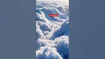 AI generated video ｜ Surfer above the clouds! ☁️✨ #surf #surfer #surfing #waves #ocean #space #cloud