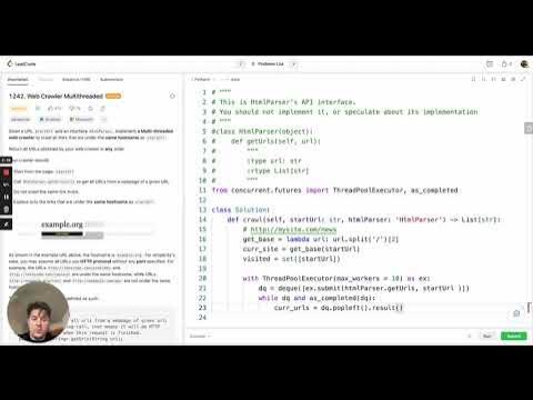 Leetcode explained - Web Crawler Multithreaded, implemented in Python 3 ...