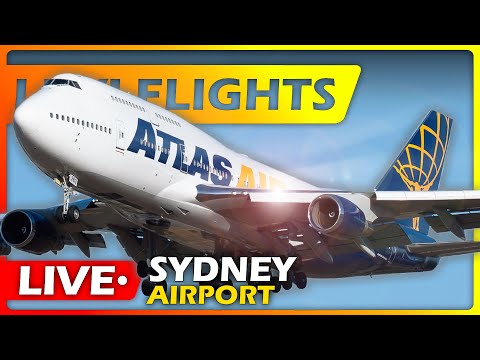 馃敶 LIVE Plane-Spotting at Sydney Airport YSSY + ATC | STRONG WINDS
