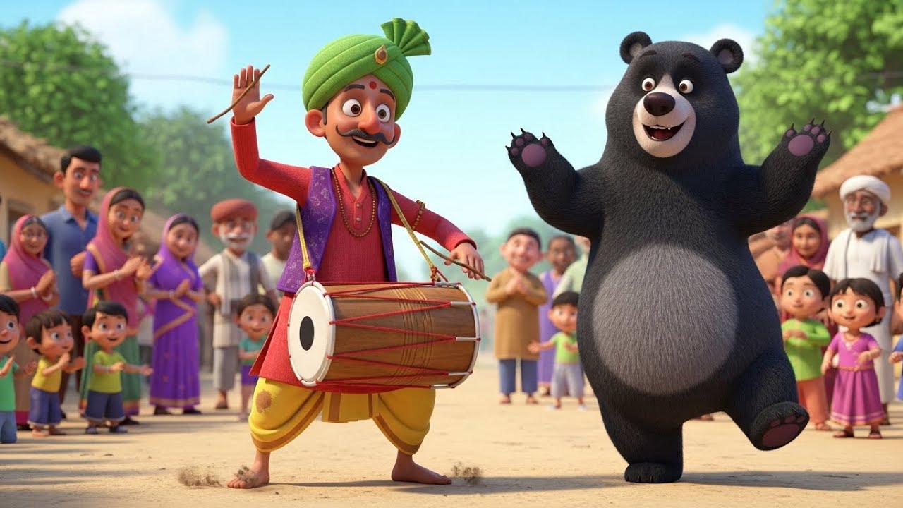 कालू मदारी आया 🐻🥁 | Kalu Madari Aaya 🎵 | Fun Rhymes 🎶 Baby Poems 👶 Hindi Songs 🎤 | Star Rhymes 🌟