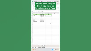Age Calculation in Excel‼️ #excel #exceltips #exceltricks #shorts #msexcel