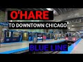 Riding the Chicago Train - From O'Hare to Downtown Chicago ( Blue Line)