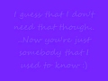 Somebody That I Used To Know - Gotye feat. Kimbra (Lyrics On Screen)