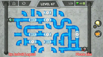 Pipeline Level 67 All 3 stars By Pixign, Android Solution