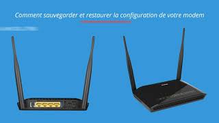 D-LINK DSL-2790U modem routeur - Sauvegarde et restauration de la configuration du modem