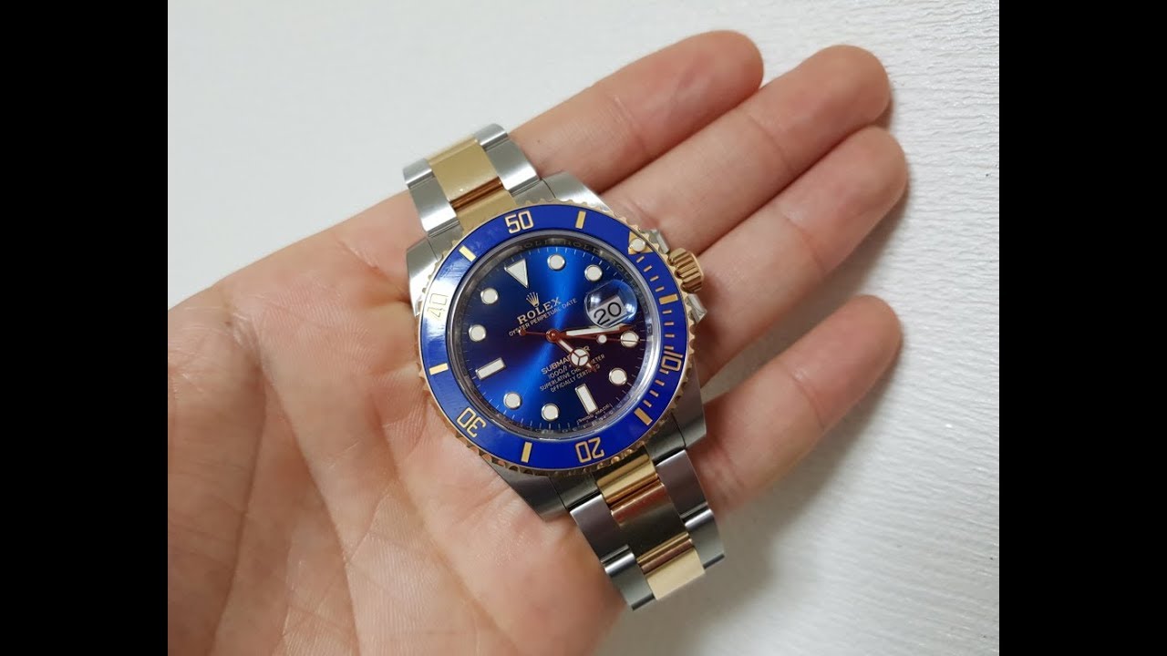 롤렉스 서브마리너 청콤 청판 콤비 : My Rolex Submariner Two Tone Blue Dial - Youtube