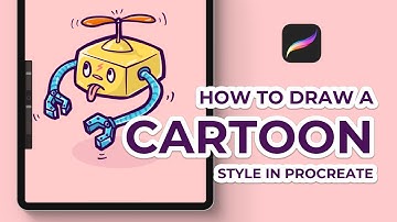 How To Draw A Cartoon Style Character In Procreate (Tutorial) #Shorts