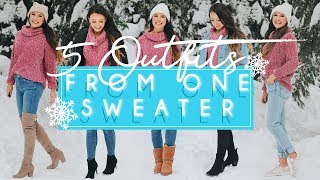 5 Outfits From 1 Sweater! by elorabee 1,623 views 6 years ago 1 minute, 27 seconds