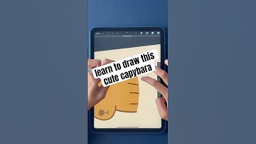 Draw a cute capybara swimming | easy procreate art for beginners! #digitalart #procreate #artshorts
