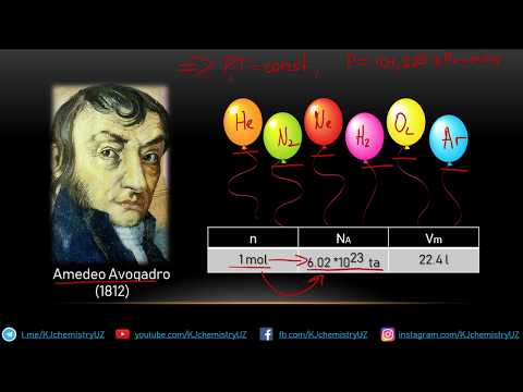 Video: Avogadro qonunini qanday ko'rsatasiz?