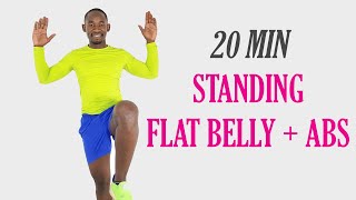20Minute Standing Abs Workout for A Flat Belly  No Equipment (Six Pack Abs)