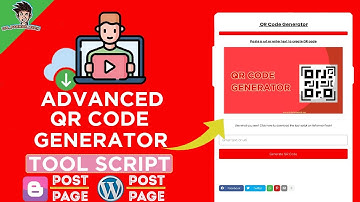 Advanced QR Code Generator Tool Script For Blogger/WordPress