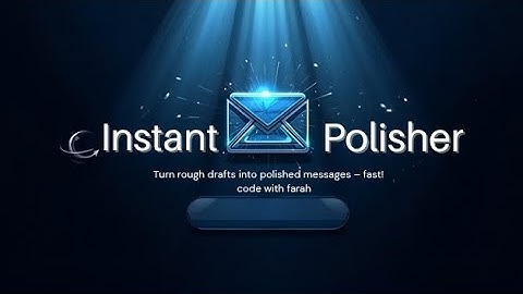 AI Email  📧  Polisher in Python | Streamlit + Flask Project (Hackathon-Ready Full Tutorial)"