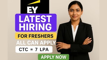 EY Finally Hiring 🤯🔥 Freshers | BE/Btech/BCS/BSC/Any #deloitte #hiring #offcampusdrive #hiring
