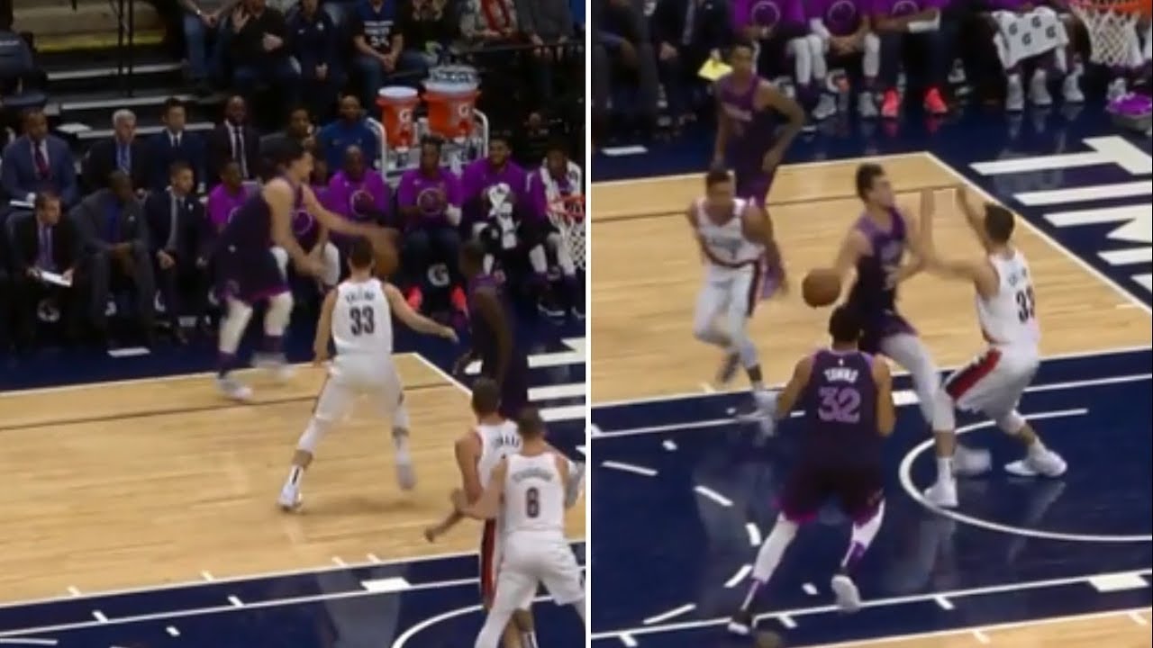 Dario Saric with TWO FILTHY ASSISTS vs Trail Blazers! KAT DUNK and Dieng Fadeaway Jumper