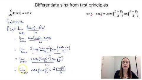 Differentiate sinx from first principles