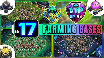 Clash of Clans TH17 FARMING BASE Link! Top 5 Town Hall 17 anti Dark Elixir Farming Bases [VIP] EP1