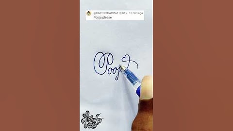 stylish name | Pooja | sk cursive art | how to make a stylish name | stylish signature