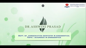 DIAGNOSIS IN ENDODONTICS | DEPT. OF CONSERVATIVE DENTISTRY & ENDODONTICS | DR ASHWINI PRASAD