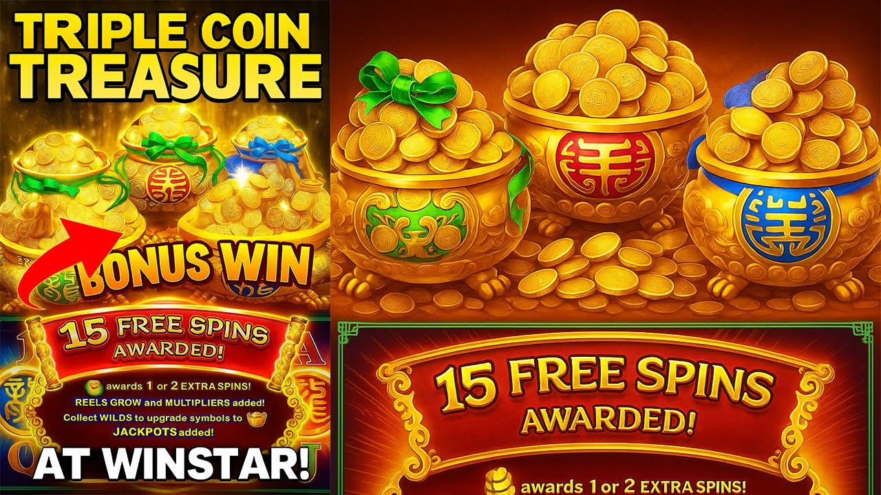 TRIPLE COIN TREASURE | Huge Bonus Win & Big Spins at WinStar Casino ...