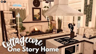 🌱 no gamepass cottagecore one story home [ bloxburg interior build & tour ]