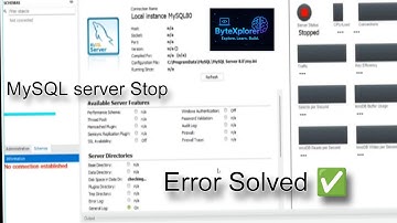 MySQL error | How to solve MySQL Error | MySQL Server Stop