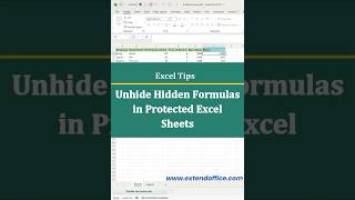 Quickly Unhide Hidden Formulas in Protected Excel Sheets | 2 Easy Methods