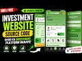 🚀 100% FREE Investment Website Script | Admin Panel + Source Code Download