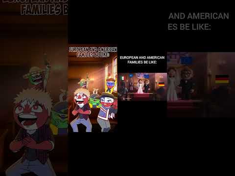 AMERICAN AND EUROPEAN FAMILIES Countryhumans 
