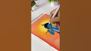 Krishna Drawing, #shorts #art #drawing #krishnadrawing