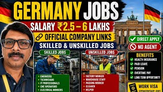 🔥GERMANY JOBS Salary ₹2.5–7 Lakhs || Official Company Links || Skilled and Unskilled for Indians