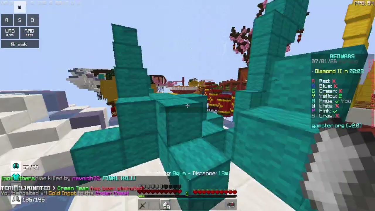 Hit a crazy telly bridge idk it was random on Gamster