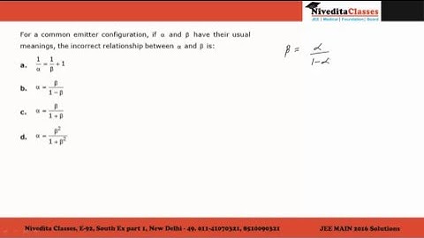 JEE Main 2016 Video Solution Physics Question No. 30 [Code E]