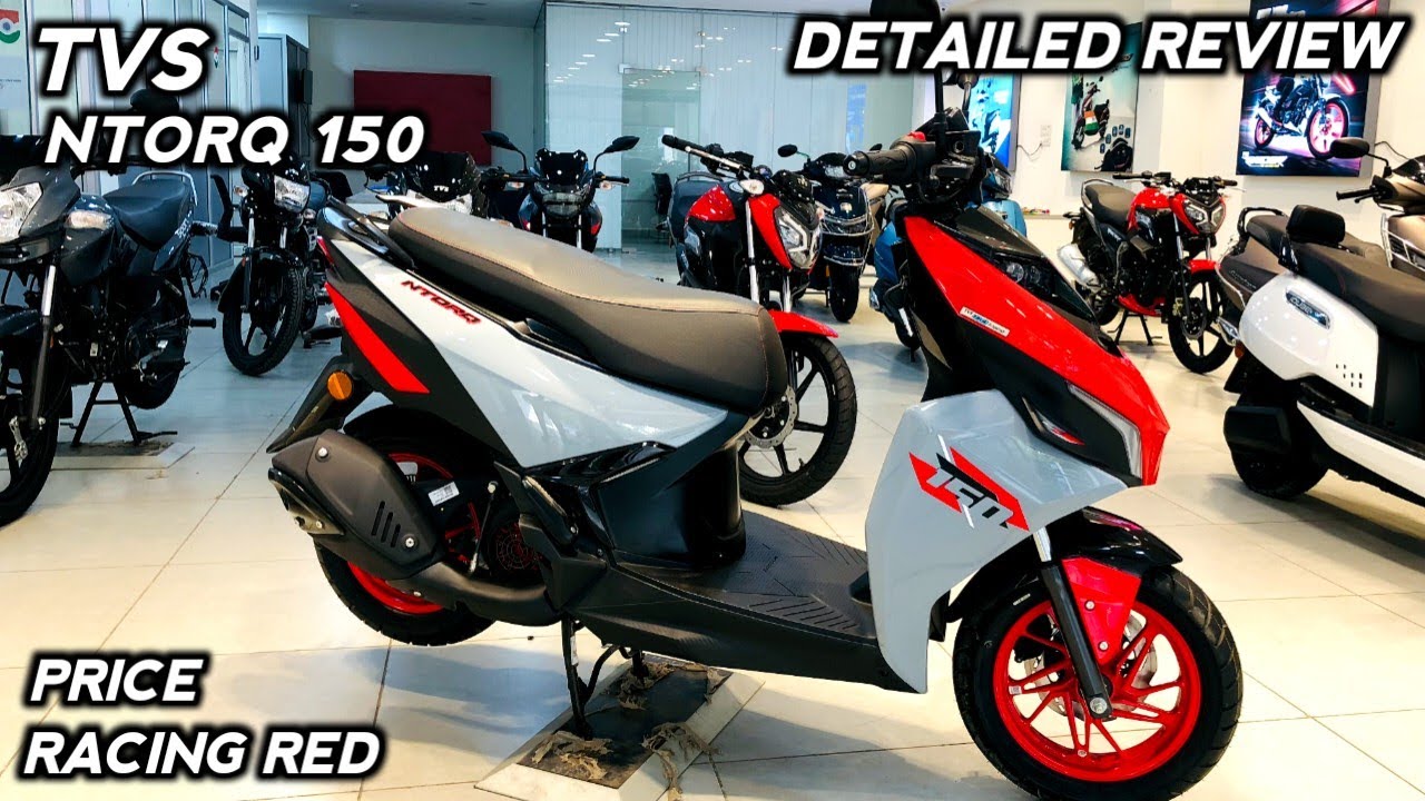TVS Ntorq 150 Standard Racing Red Detailed Review | On Road Price and Features