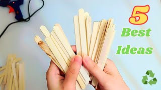 5 Best Popsicle Stick DIYs! See how Beautiful Things can be made from Ice Cream Sticks 🤩