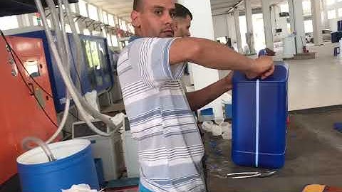 BM30 Double layer with view strip line blow molding machine in Algerial customer factory