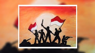 Spesial HUT RI Ke-75 || melukis poster spesial hari kemerdekaan