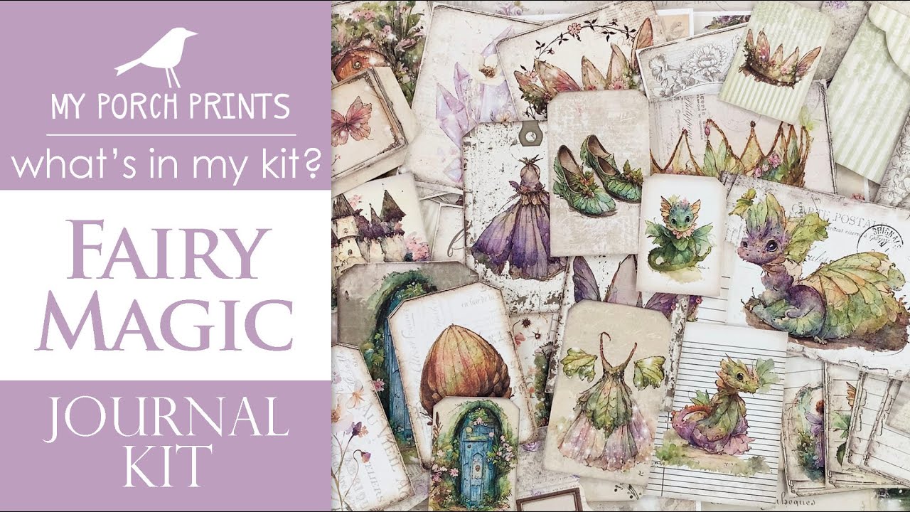 FAIRY MAGIC JOURNAL KIT | What's In My Kit 🤍| My Porch Prints Junk ...