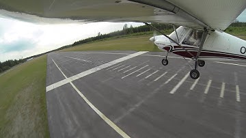 Flight training, high and low approach, sideslip, Ikarus C42