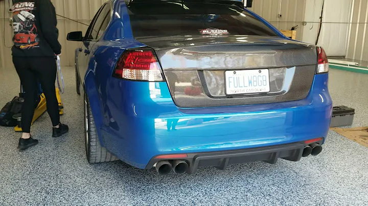 Pontiac G8 coldstart on E85.  Kooks 2" headers, magnaflow mufflers, 12.7/1 compression, custom TSP