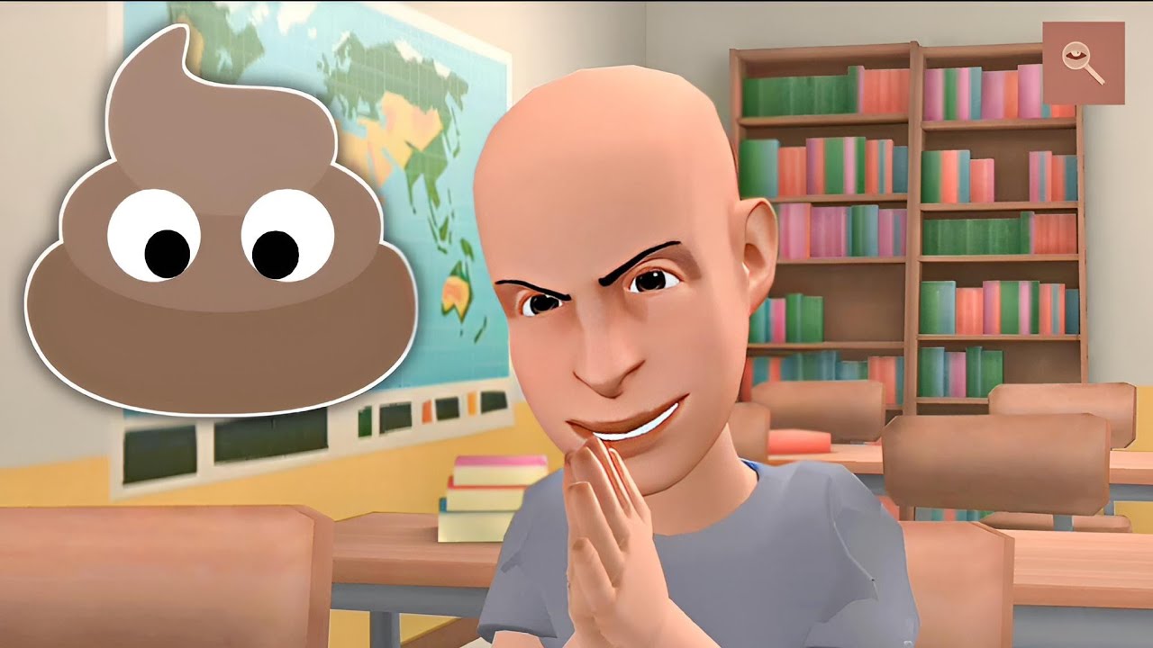 classic caillou poops his pants in School/ grounded - YouTube