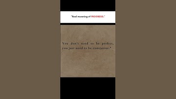 ✨ "You don’t need to be perfect, just consistent