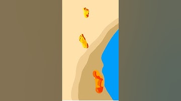 Footprints in the sand Procreate animation ASMR #shorts