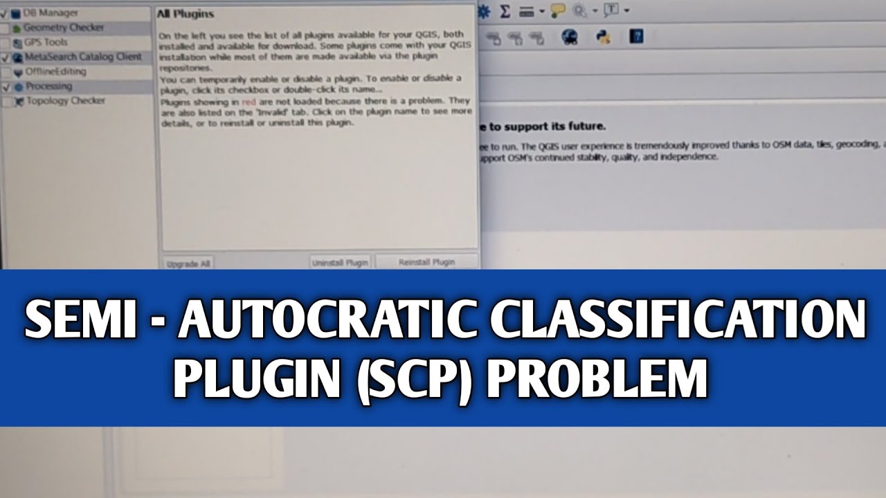 SEMI AUTOCRATIC CLASSIFICATION PLUGIN (SCP) PROBLEM #ROYGEOGRAPHY ...