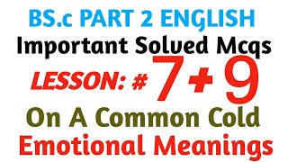 BS.c 2 English Important Mcqs Solved Ch#7&9|B.A/BS.c Online Exams||PU|Zain Abbas Naqvi|Must Watch screenshot 4