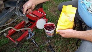 How to Install Poor man's Power Steering and front Wheel Bearings. #lawnmower