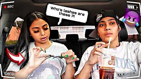 SHE FOUND ANOTHER GIRLS EYELASH IN THE CAR!!!  *couple channel*
