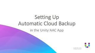 Как настроить автоматическое резервное копирование в облако в приложении Unity AAC screenshot 4